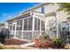 Covered porch with seating area, ideal for relaxing and enjoying the outdoors at 112 Red Admiral Ct, Hillsborough, NC 27278