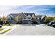 Charming townhomes with garages and colorful exteriors, set in a well-maintained community at 112 Red Admiral Ct, Hillsborough, NC 27278