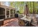 Spacious back deck with outdoor dining set and grill, perfect for entertaining and relaxing at 125 Kelekent Ln, Cary, NC 27518