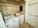 Functional laundry room with a side-by-side washer and dryer at 1308 Oakridge Ave # 3, Henderson, NC 27536