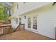 Wooden deck with access to the home's interior through French doors at 14 W Bridlewood Trl, Durham, NC 27713