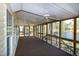 Wonderful view of the lake is visible from the large screened in porch at 150 Big Horn Cv, Louisburg, NC 27549