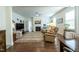 Comfortable living room featuring hardwood floors and neutral décor at 150 Red Admiral Ct, Hillsborough, NC 27278