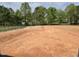 Cleared lot with trees, black metal fence, and plenty of space for a custom backyard at 154 Bellini Dr, Clayton, NC 27527