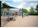 Community playground with climbing structures, slides, swings, and picnic tables at 1577 Wendell Valley Blvd, Wendell, NC 27591