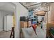 Basement storage room with organized shelving, boxes, and ample space at 2416 W Club Blvd, Durham, NC 27705