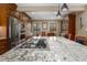 Gourmet kitchen featuring granite countertops, stainless steel appliances, and a large kitchen island at 3787 Pleasant Hill Church, Siler City, NC 27344