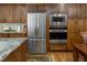 Kitchen with stainless steel appliances, custom cabinets and granite countertops at 3787 Pleasant Hill Church, Siler City, NC 27344