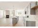 Modern kitchen featuring stainless steel appliances and a center island at 40 Rosewood Ln, Youngsville, NC 27596