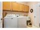 Laundry room with a sink, cabinets, and full-size washer and dryer at 401 Stinhurst Dr, Durham, NC 27713