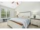 Bedroom with large windows, soft carpet, and light-colored furniture at 460 Mann Rd, Coats, NC 27521