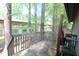 Wooden deck area offering a view of surrounding trees at 502 W Poplar Ave # C2, Carrboro, NC 27510