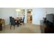 Open concept dining area adjoining kitchen, great for entertaining guests at 502 W Poplar Ave # C2, Carrboro, NC 27510
