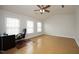 Bright home office featuring natural light, a ceiling fan, and space for personalization at 5403 Bayside Ct, Raleigh, NC 27613