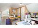 The bonus room has a creative space for activities and a separate space for playing music at 6105 Splitrock Trl, Apex, NC 27539