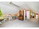 Bright bonus room provides ample space and storage with a crafting area and closet at 6105 Splitrock Trl, Apex, NC 27539