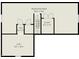 Basement floor plan featuring a recreation room and stairs leading to the attic at 6105 Splitrock Trl, Apex, NC 27539