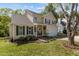 Beautiful exterior with a manicured lawn, green shutters, and a cozy front porch with rocking chairs at 703 Midsummer Ln, Apex, NC 27502