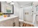 Bright bathroom with a shower and elegant fixtures at 730 N Harrison Ave, Cary, NC 27513