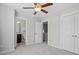 Bedroom with access to bathroom, closet, and neutral tones at 7822 Allscott Way, Raleigh, NC 27612