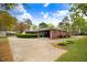 Large backyard featuring an open carport, ample parking, and mature landscaping offering a private retreat at 806 S Second St, Smithfield, NC 27577