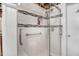 Modern shower with stylish tile accents and a glass door at 806 S Second St, Smithfield, NC 27577