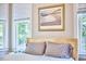 Inviting bedroom with a beach print and comfy cushions at 107 Hillcrest Ave # C And D, Carrboro, NC 27510