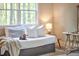 Bedroom daybed with large window featuring natural light and trees visible in the background at 107 Hillcrest Ave # C And D, Carrboro, NC 27510