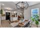Open dining space is connected to kitchen and living areas at 119 Wolf Creek Dr, Wendell, NC 27591