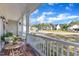 View from covered front porch showing the neighborhood at 119 Wolf Creek Dr, Wendell, NC 27591