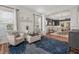 Cozy living room with stylish seating, a patterned rug, and an open layout at 1216 Caribou Xing, Durham, NC 27713