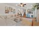 Spacious living room adjacent to the kitchen creates an open and inviting atmosphere at 1216 Caribou Xing, Durham, NC 27713