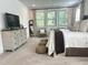 Bright bedroom with a large dresser, neutral decor, and natural light from shuttered windows at 127 Sanderway Dr, Chapel Hill, NC 27516