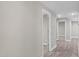 Hallway with hard surface flooring, recessed lighting and doorway views at 1284 Railroad St, Henderson, NC 27536