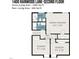 Second floor plan featuring bedrooms, bathrooms and hall with detailed measurements for each space at 1400 Rainwood Ln, Raleigh, NC 27615