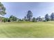 Expansive green golf course with a flag in the hole, set against a backdrop of neighborhood homes at 145 Ryder Cup Cir, Raleigh, NC 27603