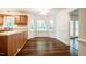 Kitchen and breakfast nook featuring hardwood floors, and stainless steel appliances at 15 Pine Ridge, Pittsboro, NC 27312