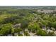 An aerial view of a neighborhood with mature trees and well-maintained homes at 216 Harvester Dr, Holly Springs, NC 27540