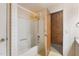 Full bathroom with shower and tub combination and neutral-colored walls at 2670 Turner Rd, Mebane, NC 27302