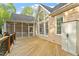 Spacious deck with access to a screened-in porch and the backyard at 2900 Old Trafford Way, Raleigh, NC 27606