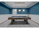 Basement bonus room with a pool table, recessed lighting, and wainscoting accents for added charm at 32430 Archdale, Chapel Hill, NC 27517