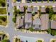 Aerial view showcasing the neighborhood layout, homes, and streetscapes at 379 Tobacco Farm Way, Chapel Hill, NC 27516