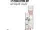 Detailed floor plan of home layout including living area, bedrooms, kitchen and outdoor patio at 379 Tobacco Farm Way, Chapel Hill, NC 27516