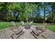 Cozy backyard fire pit area with Adirondack chairs, perfect for outdoor entertaining and relaxing with friends at 4902 Brookhaven Dr, Raleigh, NC 27612