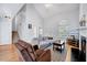 Spacious living room with vaulted ceilings, a fireplace, and hardwood floors at 5016 Silhouette Dr, Durham, NC 27713