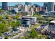 Beautiful aerial view showcasing the city skyline and surrounding lush greenery at 523 S West St # 404, Raleigh, NC 27601