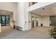 Modern lobby area with elevator access, ample seating, and contemporary design at 523 S West St # 404, Raleigh, NC 27601