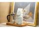 Close-up of a charming coffee station and kitchen countertop decorations at 5312 Woodsdale Rd, Raleigh, NC 27606