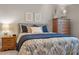 Cozy main bedroom with a queen bed, bedside table, and soft neutral decor at 5733 Mizuno Dr, Fuquay Varina, NC 27526