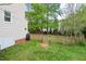 This private back yard has a picket fence and access to utilities at 5911 Mountain Island Dr, Durham, NC 27713